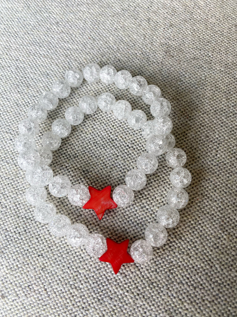 Red and White Star Bracelet