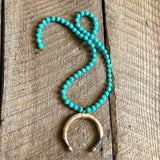 Turquoise Crescent Necklace