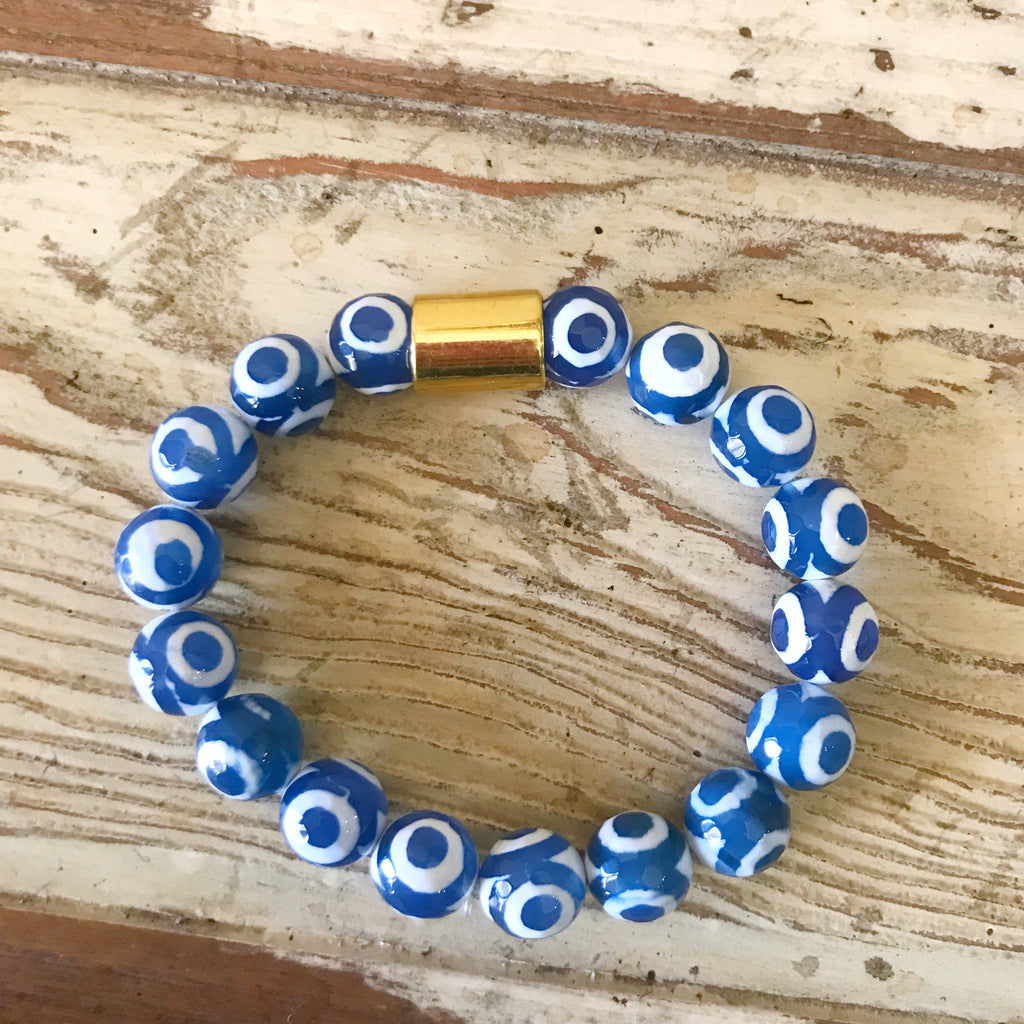 Blue Tibetan Agate Bracelet