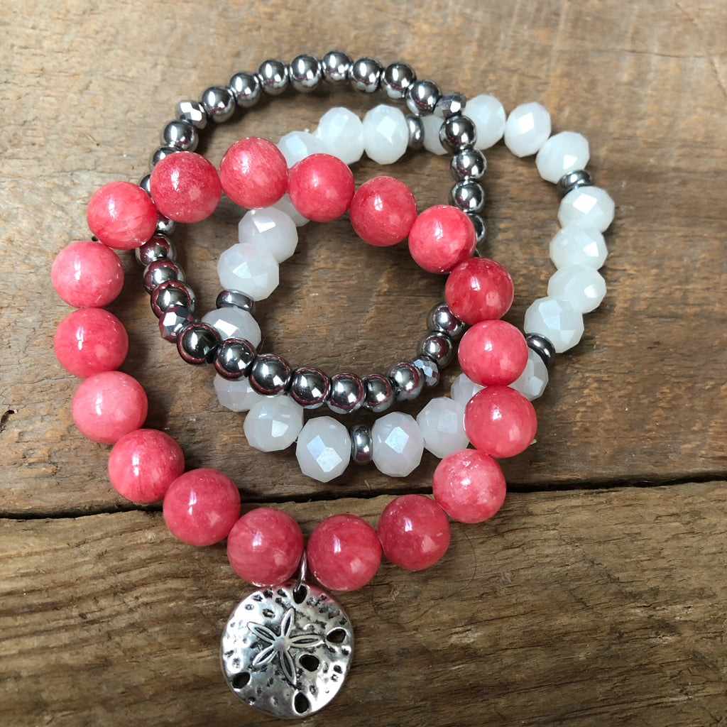 Frosted White Agate Bracelet