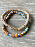 Multicolor Vinyl Heishi Bead Bracelet
