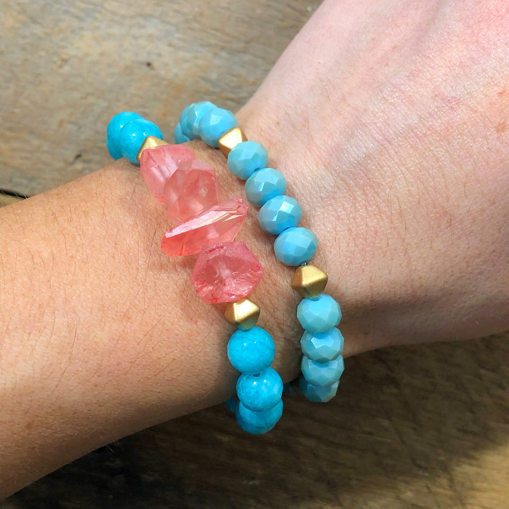 Faceted Turquoise Bracelet