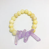 Purple and Yellow Crystal Bracelet